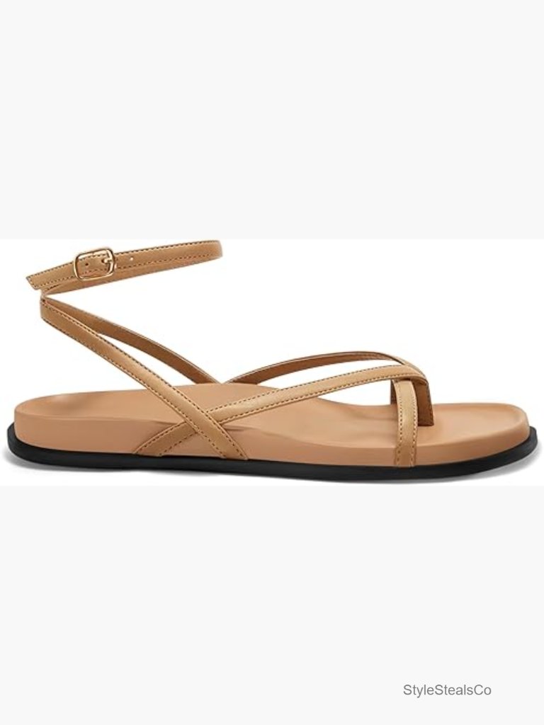 Women's Strappy Flat Sandals With Ankle Buckle